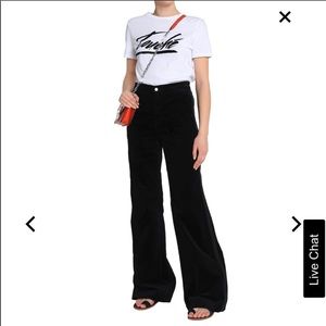 J Brand Black Velvet Flare Pants